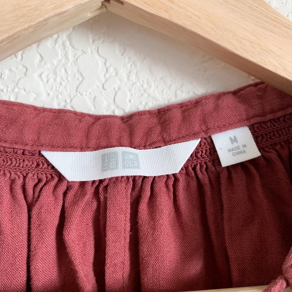 Uniqlo Pink Short Sleeve Cotton Top Size Medium - Picture 3 of 3